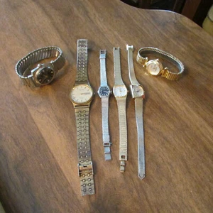 BDL 6 QUARTZ WATCHES, ELGIN, SEIKO, CITIZEN, TIMEX, PRESTIGE, LONJEN (READ BELOW - Picture 1 of 7