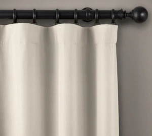 Restoration Hardware Perennials Performance Canvas Drapery Rod Pocket 108x50 Nat - Picture 1 of 5