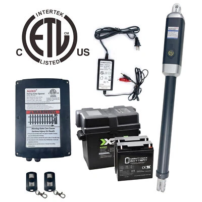 ALEKO Back Up Kit Single Swing ETL Gate Opener for Gate up to 880 lb - Image 1 of 4