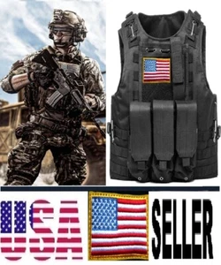 U.S Military Army Swat Police Tactical Vest Airsoft Hunting Combat Plate Carrier - Picture 1 of 10