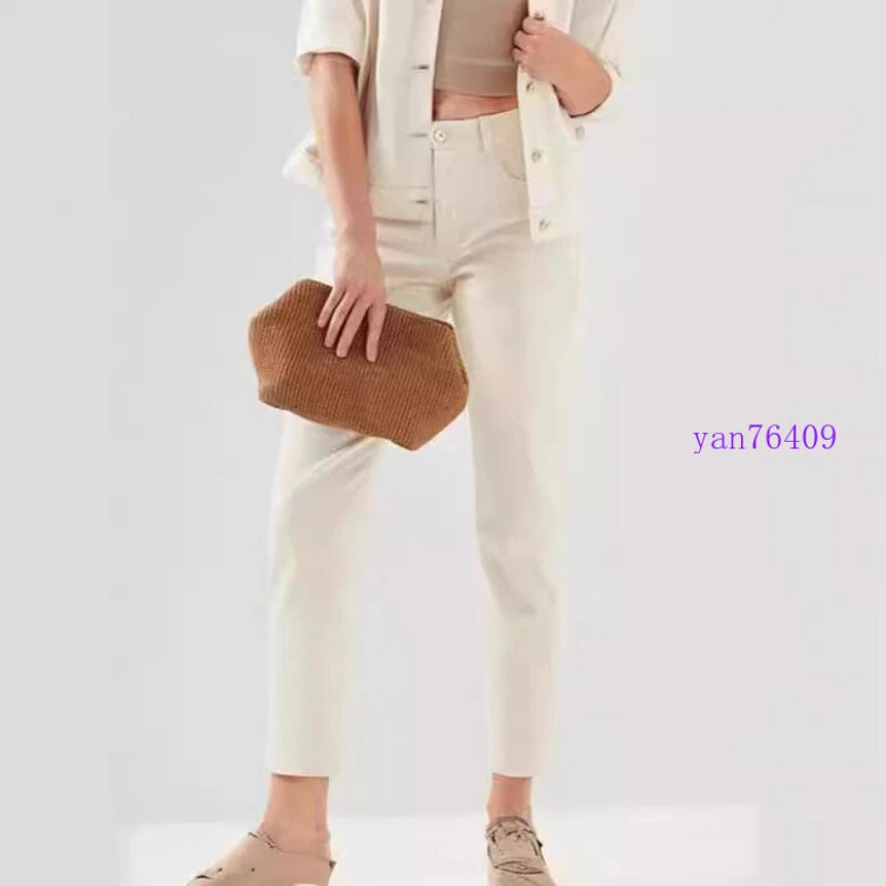 Pantalones al tobillo rectos informales Brunello Cucinelli para mujer primavera/verano Foto 1 de 4