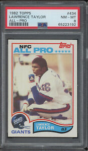 1982 Topps Football #434 Lawrence Taylor RC Rookie NM-MT PSA 8