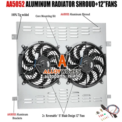 Aluminum Shroud Fan+Relay Kit Fits 2003-09 Toyota 4Runner/Lexus GX470 4.7L V8 US - Image 1 of 4