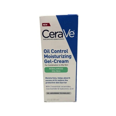 Gel-crema hidratante CeraVe Oil Control reequilibra la piel grasa 3 oz Foto 1 de 4
