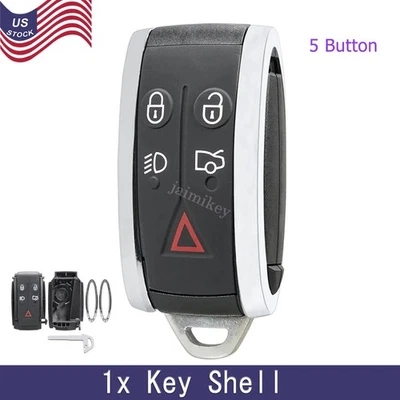 Para Jaguar XF XFR XK XKR 2007 2008 2009 2010 2011 Mando a distancia Llavero Estuche 5 botones Foto 1 de 4