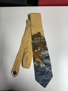 Polo Sportsman by Ralph Lauren Fly Fishing Tie Mark Shale Red Rare FREE SHIPPING - Picture 1 of 6