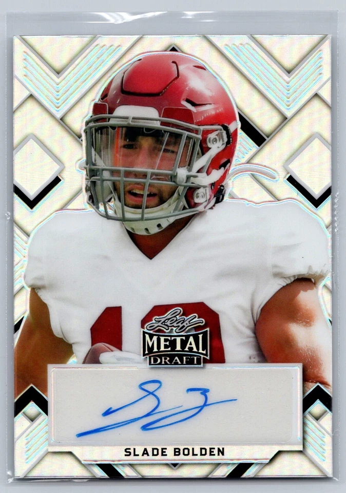 2022  Leaf Metal Draft #PA-SB1 Slade Bolden Rookie Auto SP/40 Prismatic Silver - Image 1 of 2