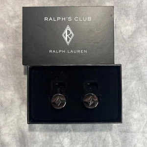Ralph Lauren Manschettenknöpfe Anthrazit, Metall Ralph’s Club - Bild 1 von 4