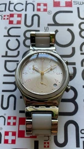 Swatch Dreamnight Rose YVS588G Irony Chrono 39mm Stainless Steel Pink Dial - Picture 1 of 7