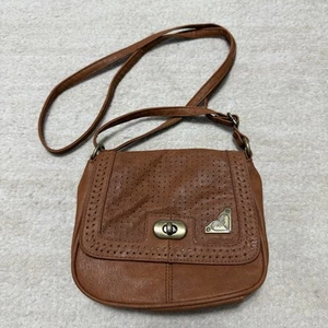 Bolso Bandolera de Cuero Roxy Y2K Vintage Marrón Boho Skater - Imagen 1 de 7