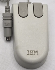 Vintage IBM 6450350 PS/2 Mechanical Trackball Mouse 2 Button Wired Tested - Picture 1 of 11