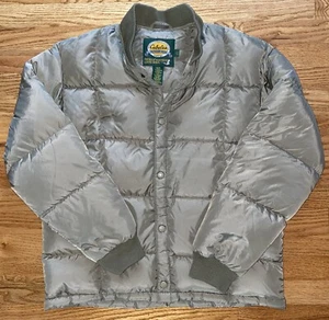 Vintage Cabelas Jacke Herren groß hellbraun Gans Daunen Puffermantel gesteppt Jagd - Bild 1 von 6