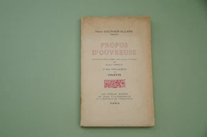 Colette Gautier-Villars Willy Propos d'ouvreuse 1928 Edition originale sur alfa - Picture 1 of 7