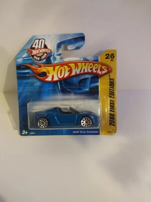 2008 Hot Wheels New Models Series TESLA ROADSTER Blue FACTORY SEALED Shot Card - Image 1 of 4