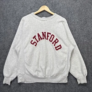 Vintage Stanford Sweatshirt Mens Large Gray 90s Reverse Weave USA Stitched USA - Picture 1 of 7