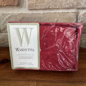 Wamsutta Twin Bunk Bed Sheet Set Red 200 Thread Count 50% Cotton  50% Polyester - Picture 1 of 14