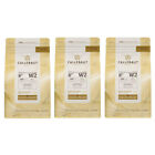 Callebaut Finest Belgian Chocolate Melting Callets Bundle W2 White 3 x 1Kg