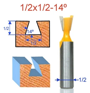 1 Stck. 1/2 Zoll SH 14° Schwalbenschwanz 1/2 Durchmesser Router Bit Set für Omni Jig (43750) - Bild 1 von 12