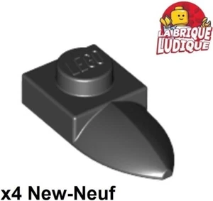 Lego 4x Platte modifiziert 1x1 Zahn Zahn Zahn horizontal schwarz/black 49668 NEU - Bild 1 von 1
