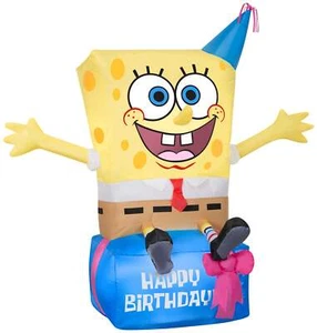 Bob Esponja inflable soplado por aire Gemmy de 3,5 pies en regalo de cumpleaños Nick - Imagen 1 de 1