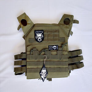 Zen Devils - Ghost Tactical Vest Army Green Plate Carrier Techwear Warcore Ninja