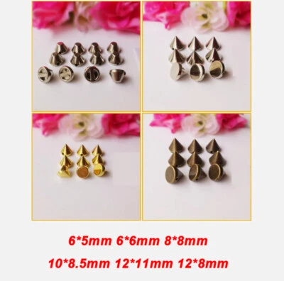 Plastic Punk Cone Studs Rivet Bullet Spike Cone Screw For Leathercraft DIY - Image 1 of 4