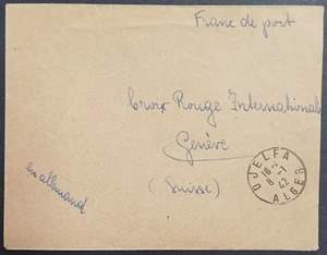 RARE WW2 1942 ALGERIA DJELFA Forced labor camp in Algiers HOLOCAUST envelope - Picture 1 of 4