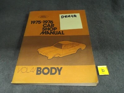 Carrocería manual de taller 1975 1976 Ford Mustang II Pinto Thunderbird Lincoln Continental Foto 1 de 4