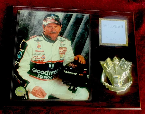 Dale Earnhart Vintage 12 x 15 Hard Wood Plaque Picture + by Reflections Racing Cover