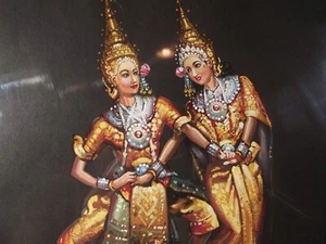 VINTAGE SIGNIERT ""BOON CHOO"" GEMÄLDE GERAHMTE KUNST 18"" X 13,5"" GEALTERTER GETRAGENER HOLZRAHMEN - Bild 1 von 9