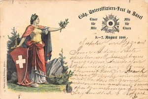 Schweiz - BASEL - Eidg. Unteroffiziers-Fest 5.-7. August 1899 - Verlag H. Baldin - Picture 1 of 2