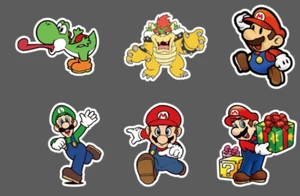 12x Super Mario Bros Cupcake Food Cake TOPPER Party Supplies Lolly Loot Bag - Picture 1 of 1