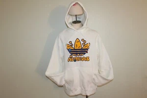 NWT MENS ADIDAS SZ M HOODIE WHITE FLOWER PUFF - Picture 1 of 5