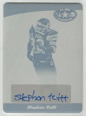 STEPHON TUITT 2011 Leaf US All American AUTOGRAPH CARD 1/1 SIGNED Steelers AUTO - Image 1 of 2