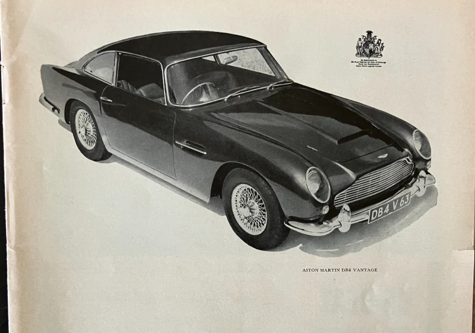 1962 Aston _ Martin Lot of 2 *Original* James Bond car ad print gift DB4 Vantage Foto 1 de 4