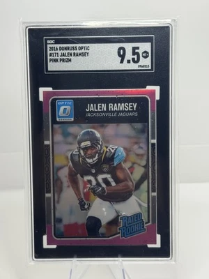 2016 Donruss Optic - Rated Rookie Jalen Ramsey #171 Pink (RC) SGC 9.5 MT+ - Image 1 of 2