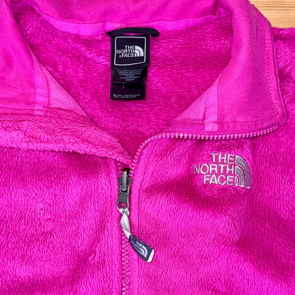 Chaqueta polar para mujer The North Face Osito rosa talla S cremallera completa suave cálida Foto 1 de 4