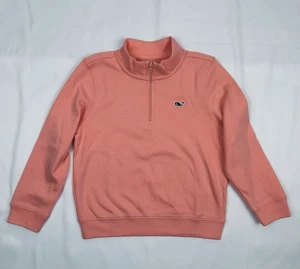 Girls Vineyard Vines 1/4Zip Sweatshirt–Size 4–Pink-Pima Cotton-Factory Overstock - Picture 1 of 2