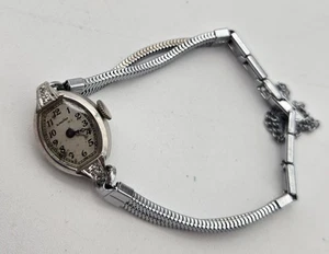 Vintage 14K White Gold Blancpain 17 Jewel Women's Mechanical Diamond Watch - Picture 1 of 11