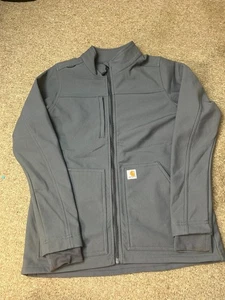 Carhartt Womens Size Small Grey Fleece Jacket Rugged Flex Bonded Utility Zip Up - Picture 1 of 6
