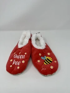 Snoozies Red Queen Bee Super Soft Slippers Shoes Women's Medium 7-8 NWT - Picture 1 of 8