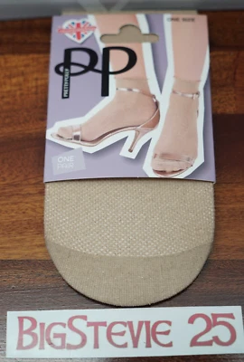 Pretty Polly Lurex Mesh Anklets 1 Pair Size OS Nude/Gold   PNAVQ8  FREEPOST - Image 1 of 2