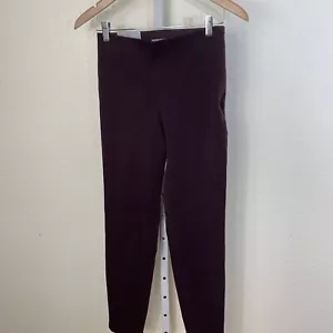 Pantalone donna slim fit H&M nuovo con etichette taglia 6 prugna elasticizzato elastico interno vita zip laterale - Foto 1 di 10