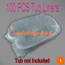 100 PCS THICK FOOT TUB LINERS FOR CLEANSE DETOX IONIC AQUA FOOT SPA TUB BASIN