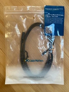 USB-C to Micro B 3.0 Cable 1m/3.3ft Black - Picture 1 of 1