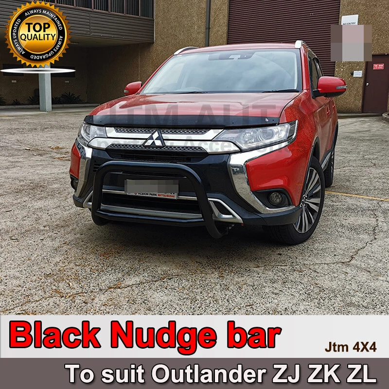 Black Steel Nudge Bar Grille Guard For Mitsubishi Outlander ZJ ZK 2013-2021 - image 1 of 3