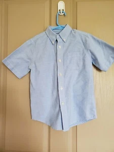 George Toddler Boy Blue Shirt Small Size 6-7 Short Sleeves Collar - Picture 1 of 5
