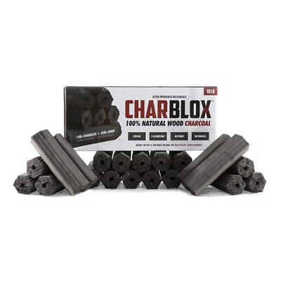 CHARBLOX 10lb Grilling Charcoal Logs, Binchotan, Josper Kamado, Sustainable
