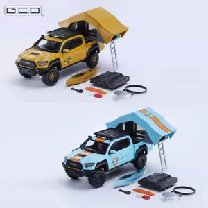 GCD 1:64 Model Car Toyota Tacoma N300 Offroad Alloy Vehicle-Gulf & Camel Coating - Picture 1 of 14
