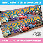 Disney Cars Birthday Banner Personalised Any Name Party Banner Girl Boy